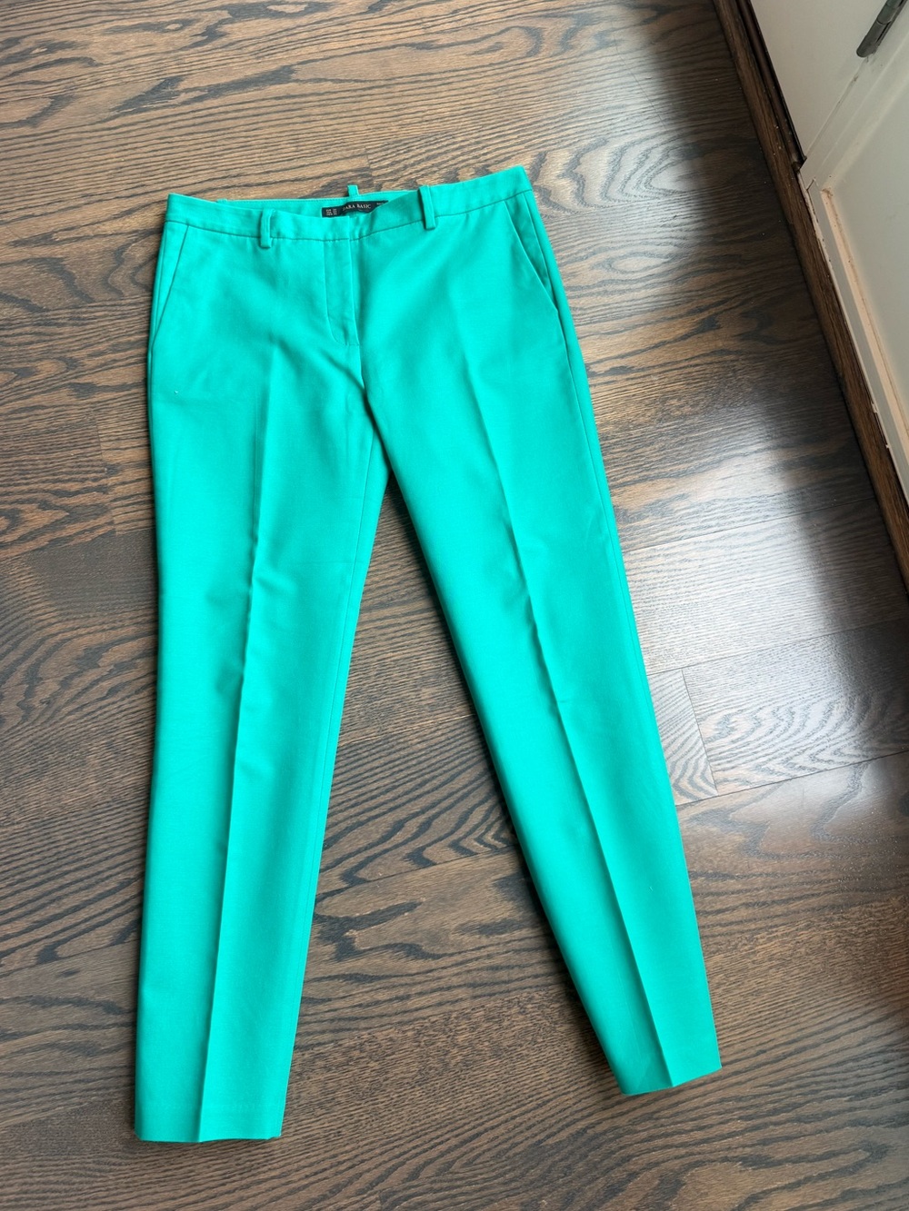 Zara Teal Slim Dress Pants Size 4
